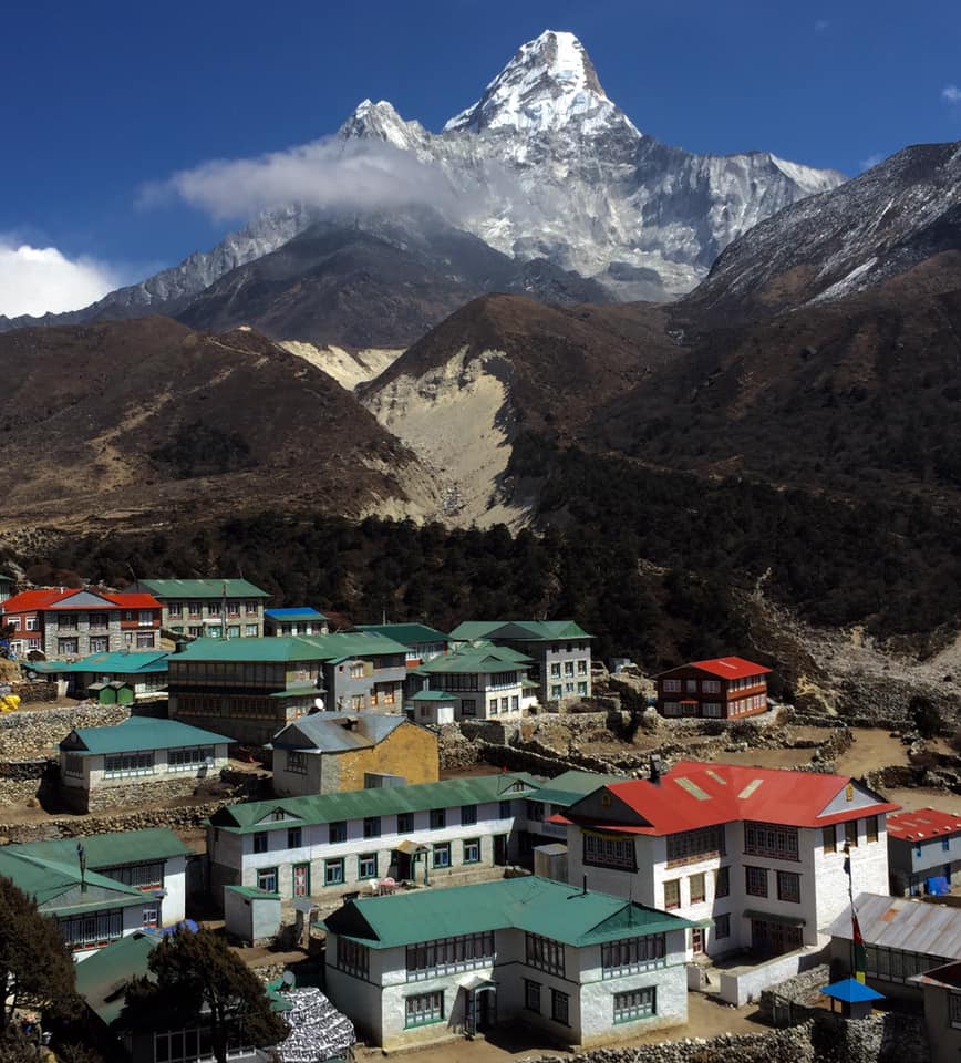 View of Amadablam from Pangboche village